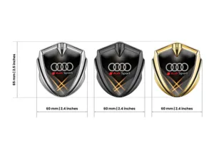 Audi Emblema Silicona Insignia Afinada Estilo Brilla Remate